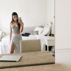 Stripped wrap max skirt